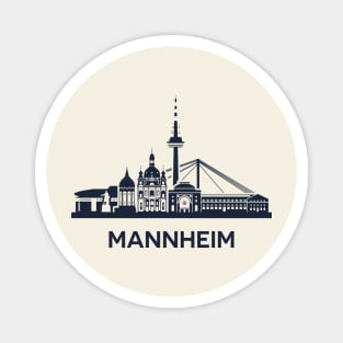 Skyline emblem of Mannheim, city in the southwestern part of Germany Magnet